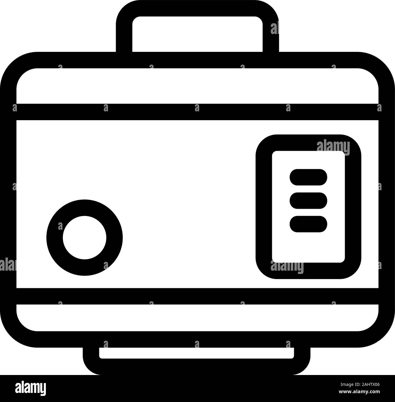 Slow cooker icon vector. Isolated contour symbol illustration Stock Vector Image & Art Alamy