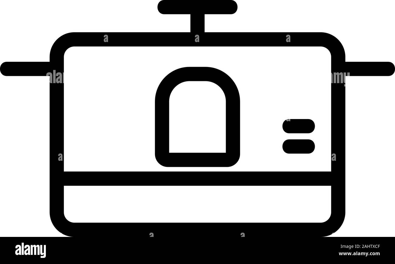 Slow cooker icon vector. Isolated contour symbol illustration Stock Vector Image & Art Alamy