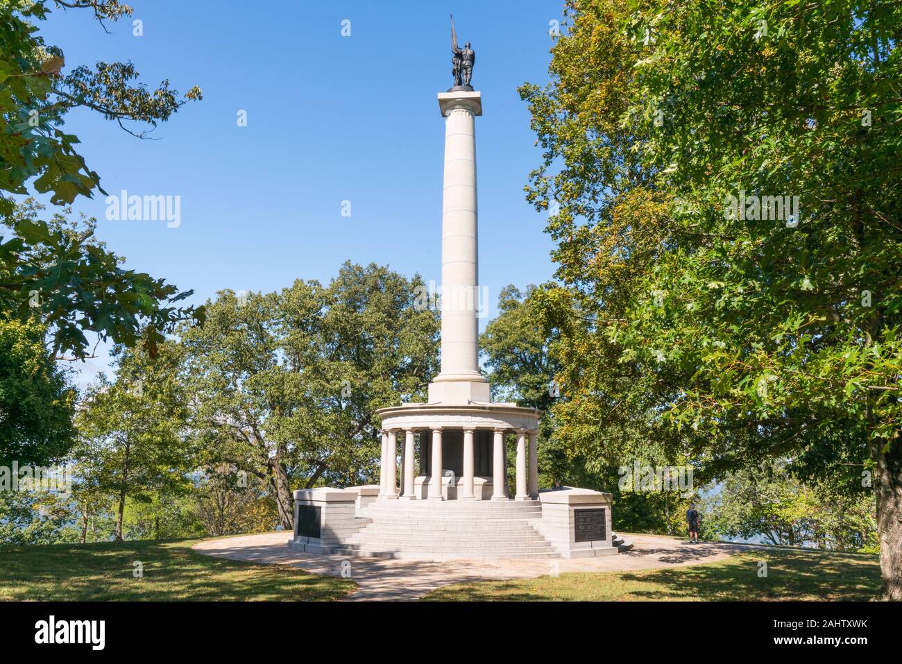 Chattanooga, TN - October 8, 2019: New York Peace Monument at Point Park near the  Chattanooga Battlefield Stock Photo