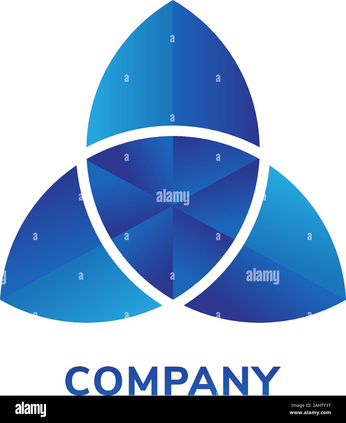 Blue Propeller Logo Design Template, Industrial Logo, Weathercock