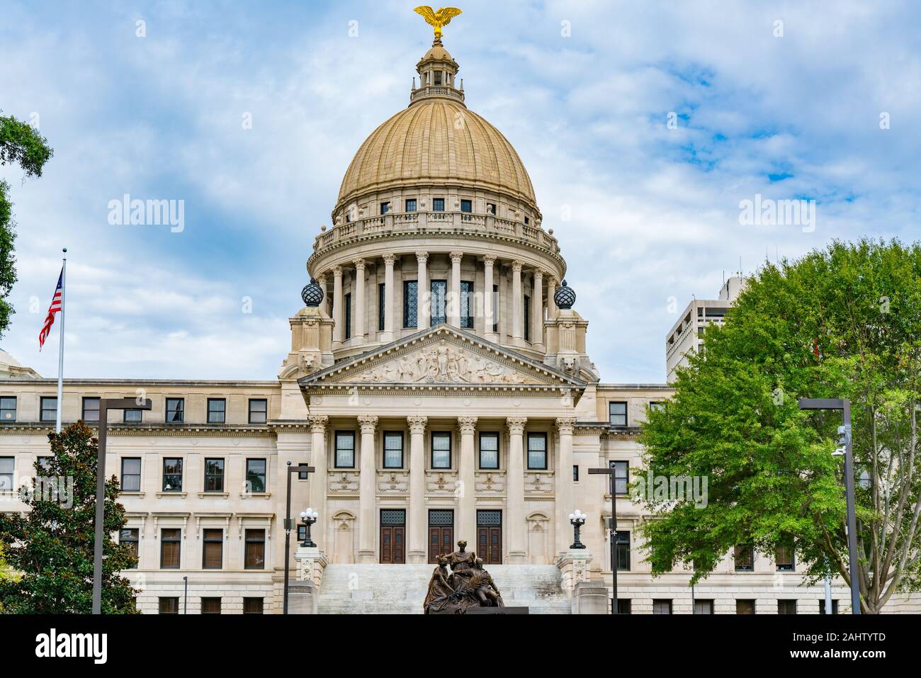 Jackson, MS - October 7, 2019: Exterior of the Mississippi State Capitol Building in Jackson Stock Photo