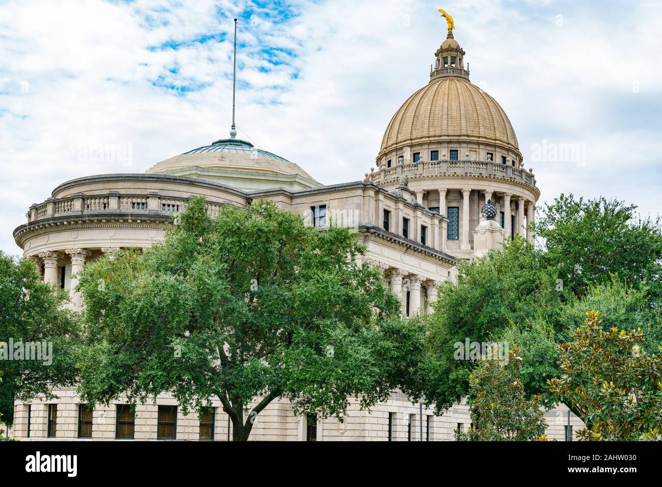 Exterior of the Mississippi State Capitol Building in Jackson Stock Photo