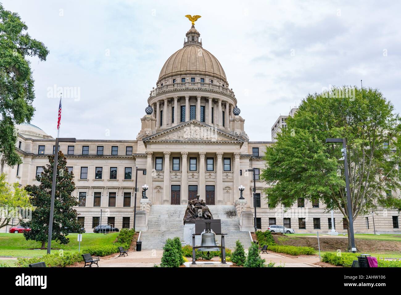 Jackson, MS - October 7, 2019: Exterior of the Mississippi State Capitol Building in Jackson Stock Photo