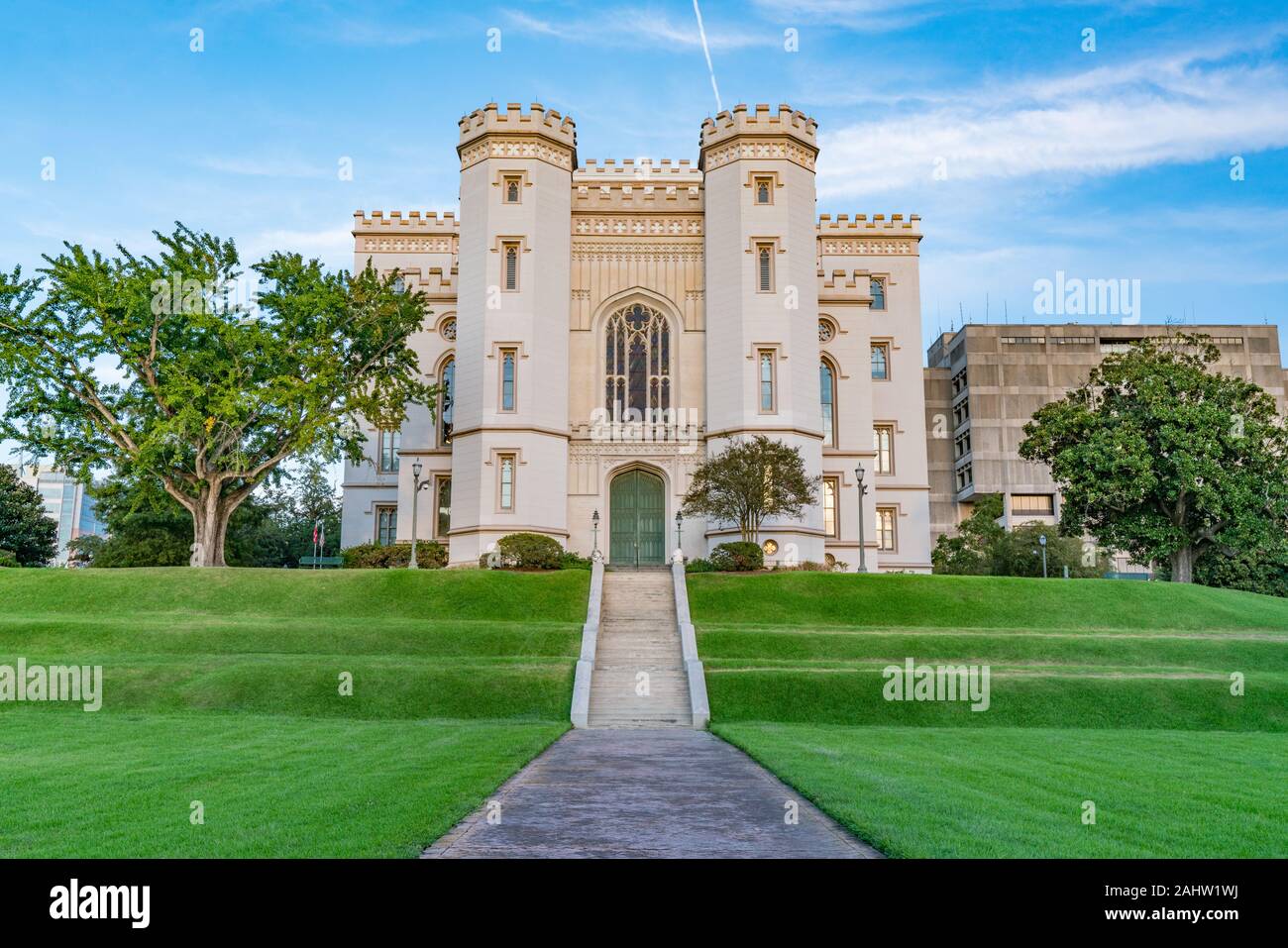 Old Louisiana State Capitol Building in Baton Rouge Stock Photo