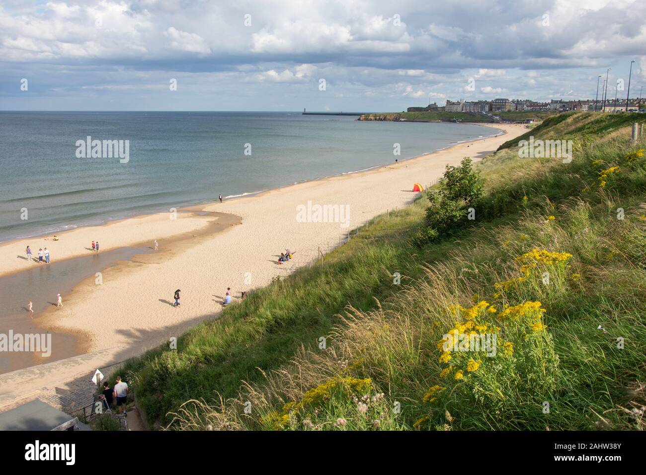 Long Sands Beach, Tynemouth, Tyne and Wear, England, United Kingdom Stock Photo