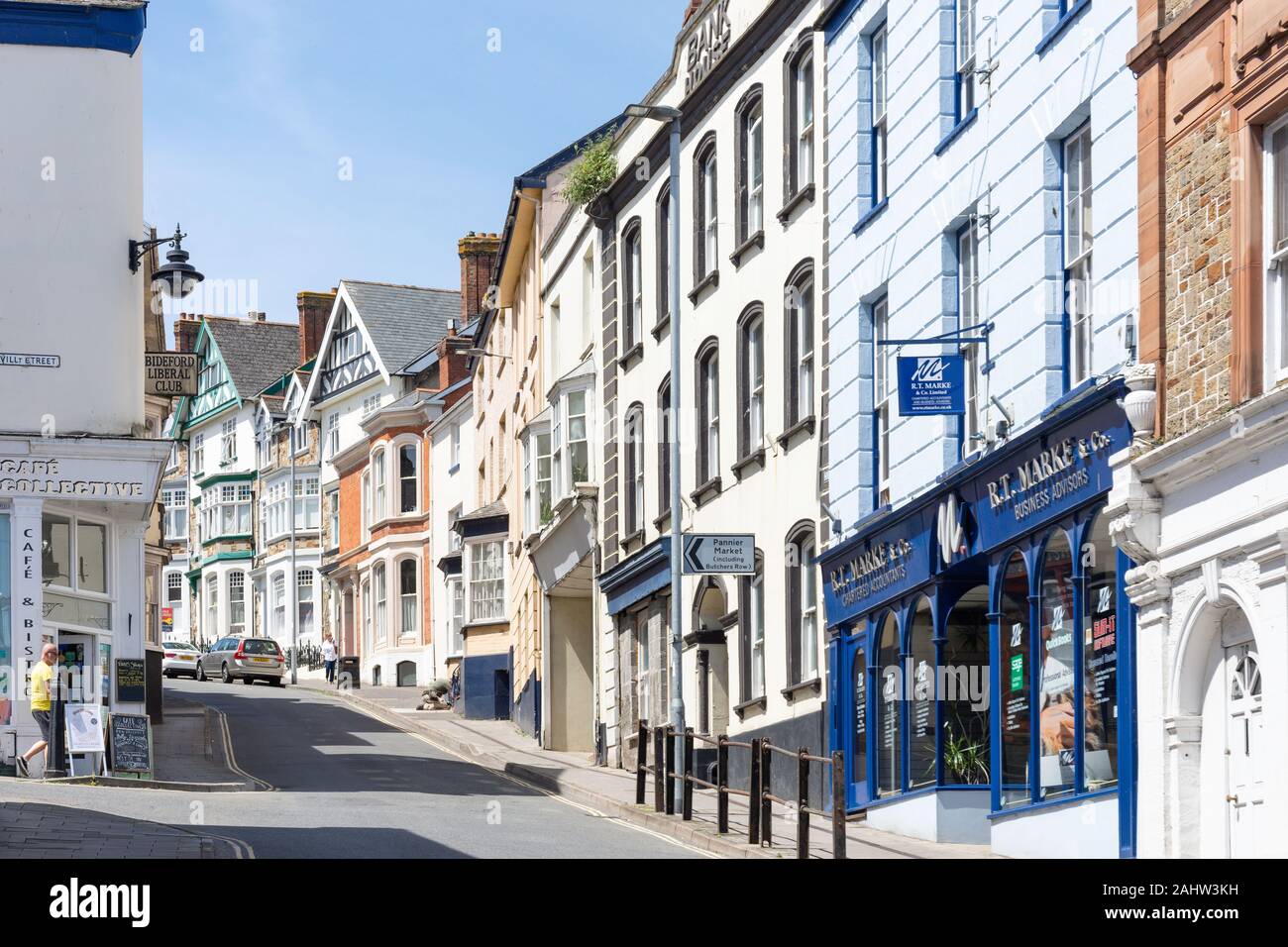 Upper High Street, Bideford, Devon, England, United Kingdom Stock Photo