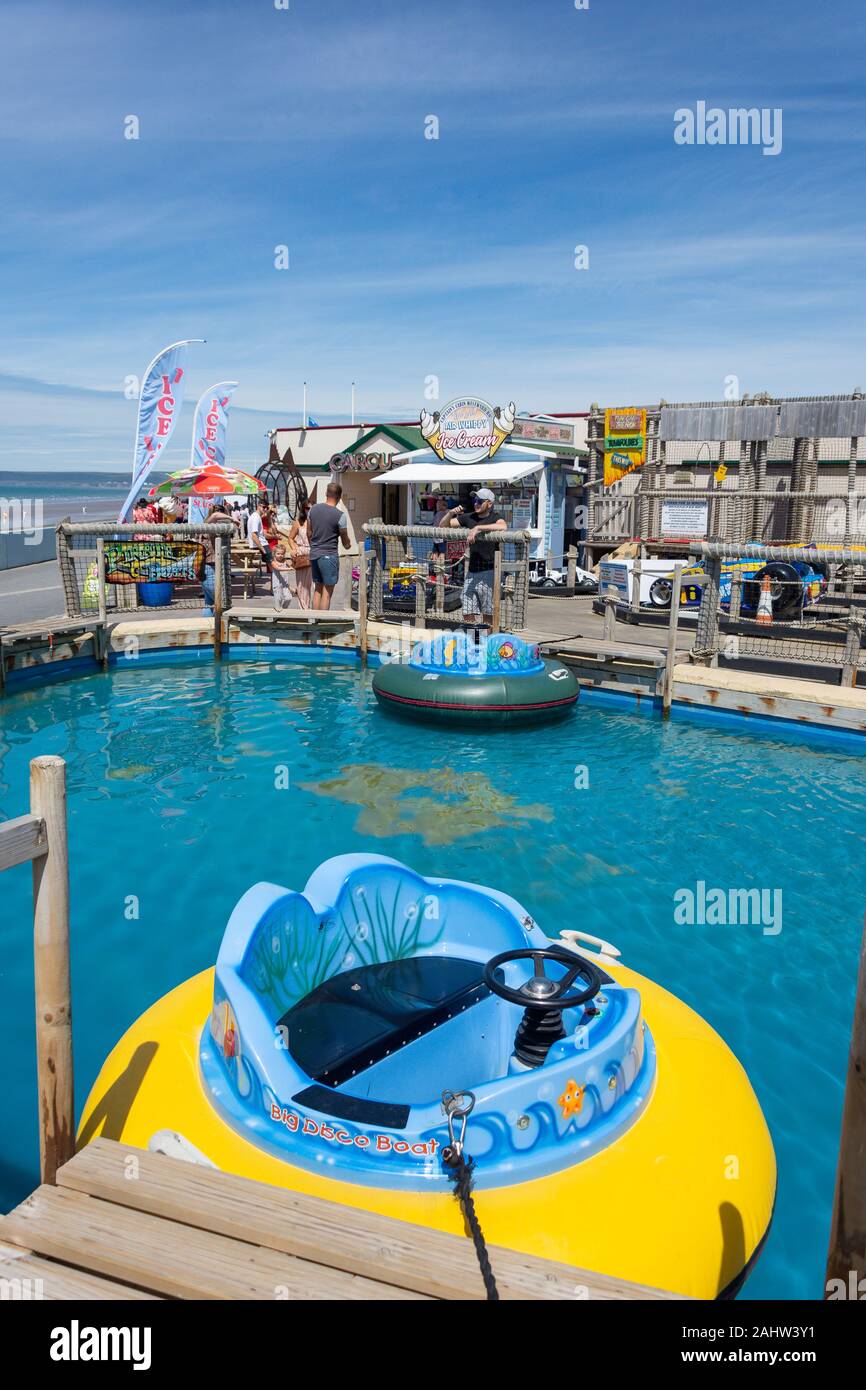 Children's pirate boat ride on The Pier, Westward Ho! Devon, England, United Kingdom Stock Photo