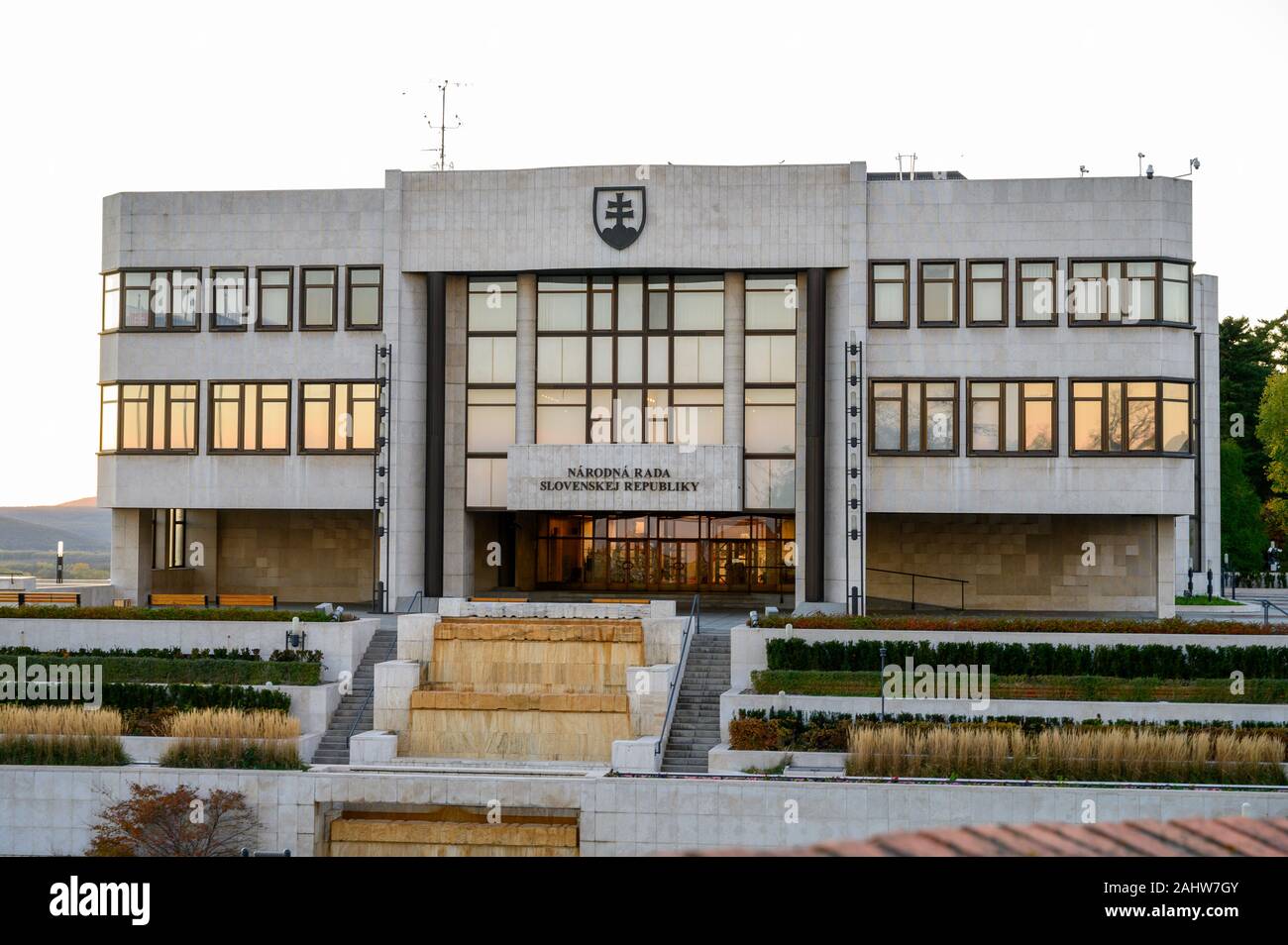 The parliament of the Slovak republic in Bratislava. Stock Photo
