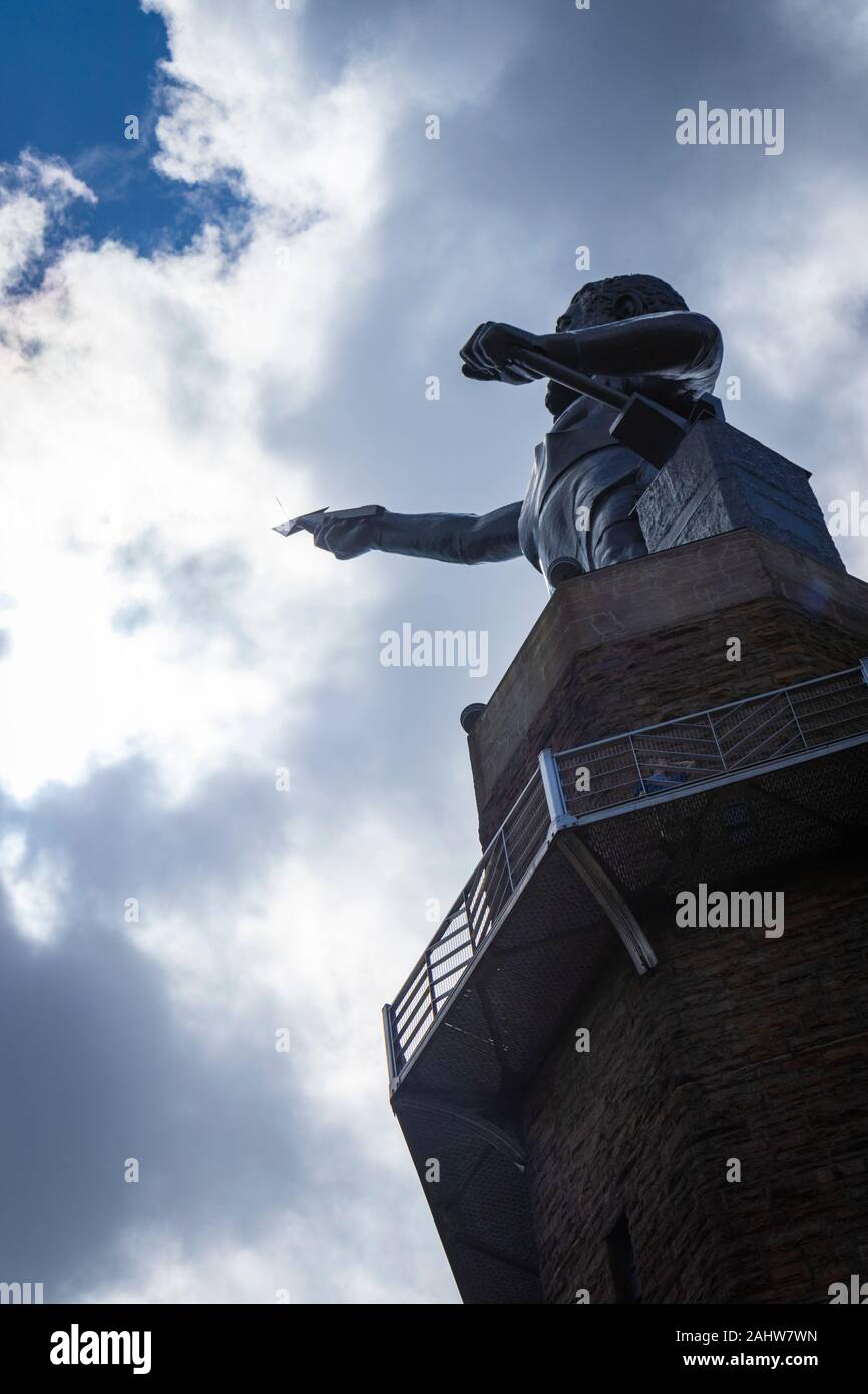 The Vulcan statue in silhouette, the largest cast iron statue in the