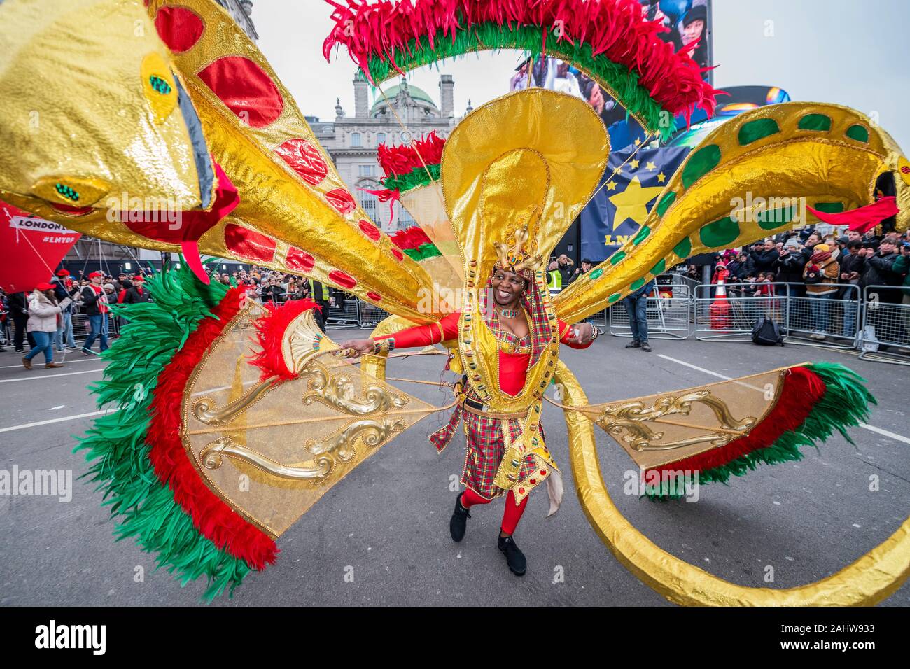 London, UK. 01st Jan, 2020. The London New Year's Day Parade marks the start of the New Year, 2020. Credit: Guy Bell/Alamy Live News Stock Photo