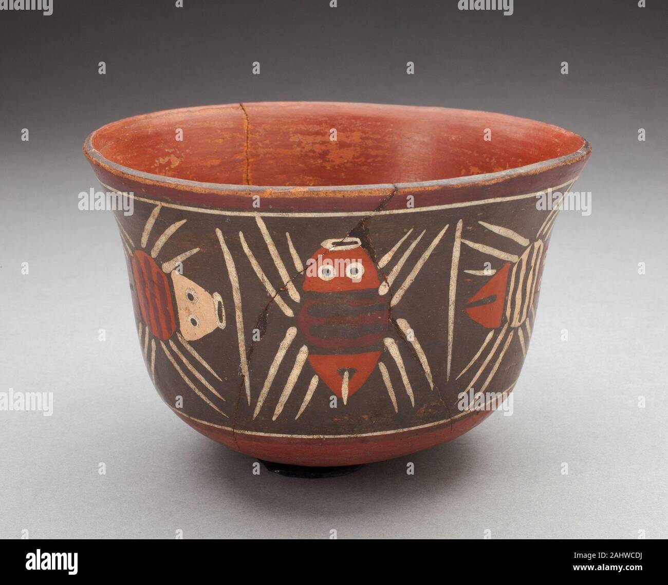 Nazca. Bowl Depicting Abstract Insects, Probably Spiders. 180 BC–500 AD ...