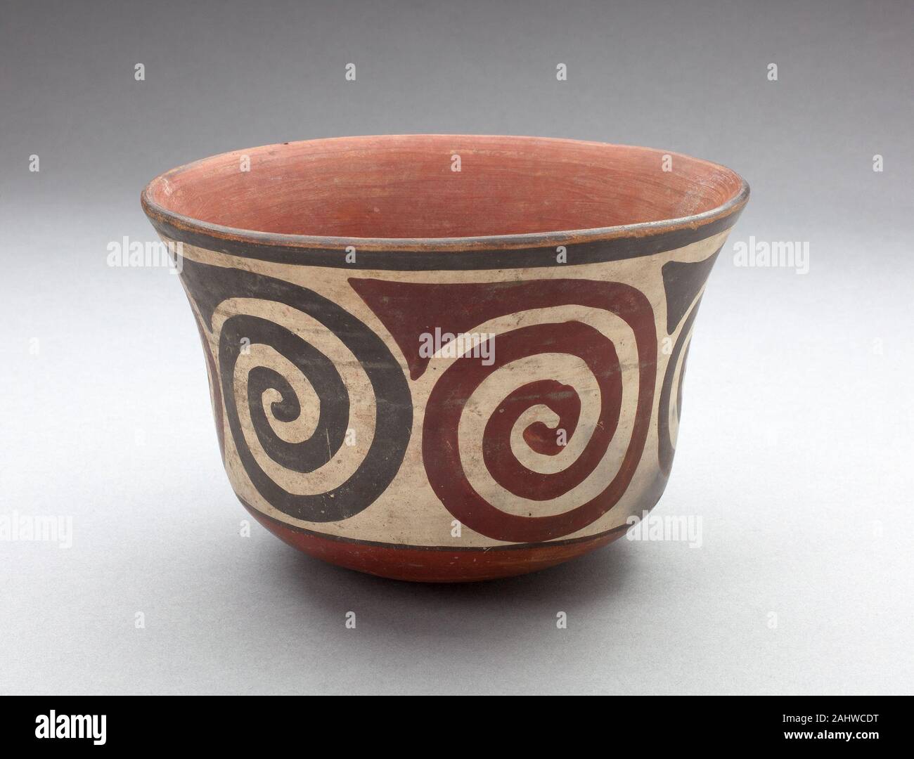 Nazca. Cup with Repeated Spiral Motifs. 180 BC–500 AD. Nazca Valley ...