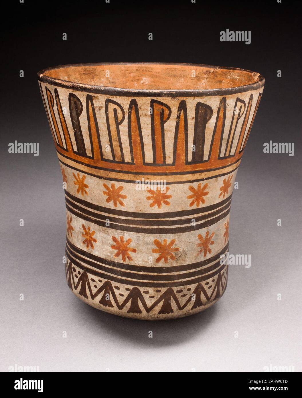 Nazca. Beaker with Horizontal Bands of Geometric Motifs. 180 BC–500 AD ...