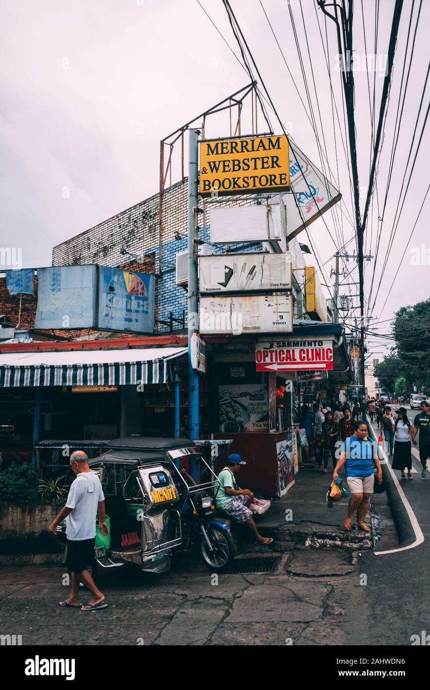 A street in Antipolo City, Rizal, The Philippines Stock Photo