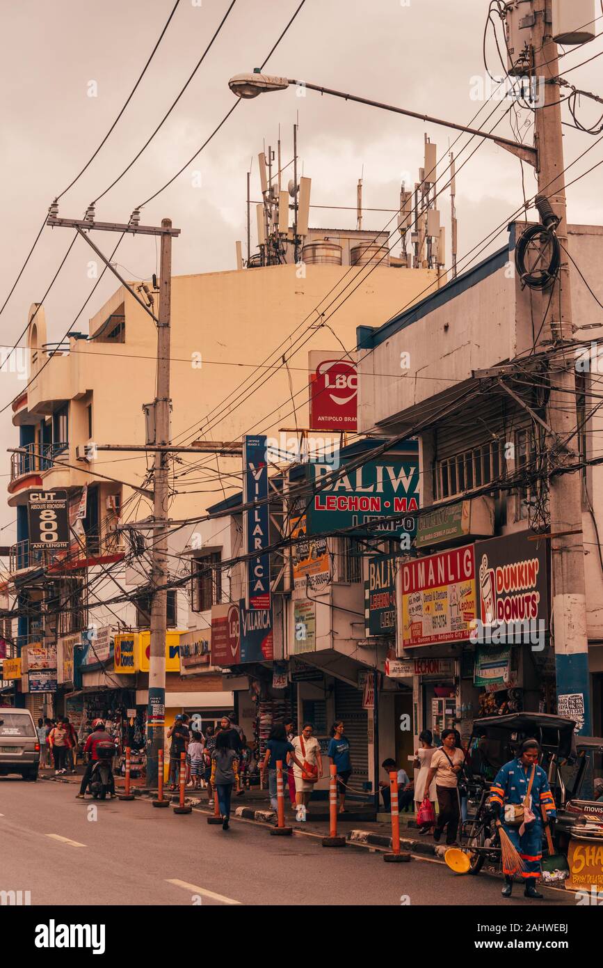 Street scene in Antipolo, The Philippines Stock Photo Alamy