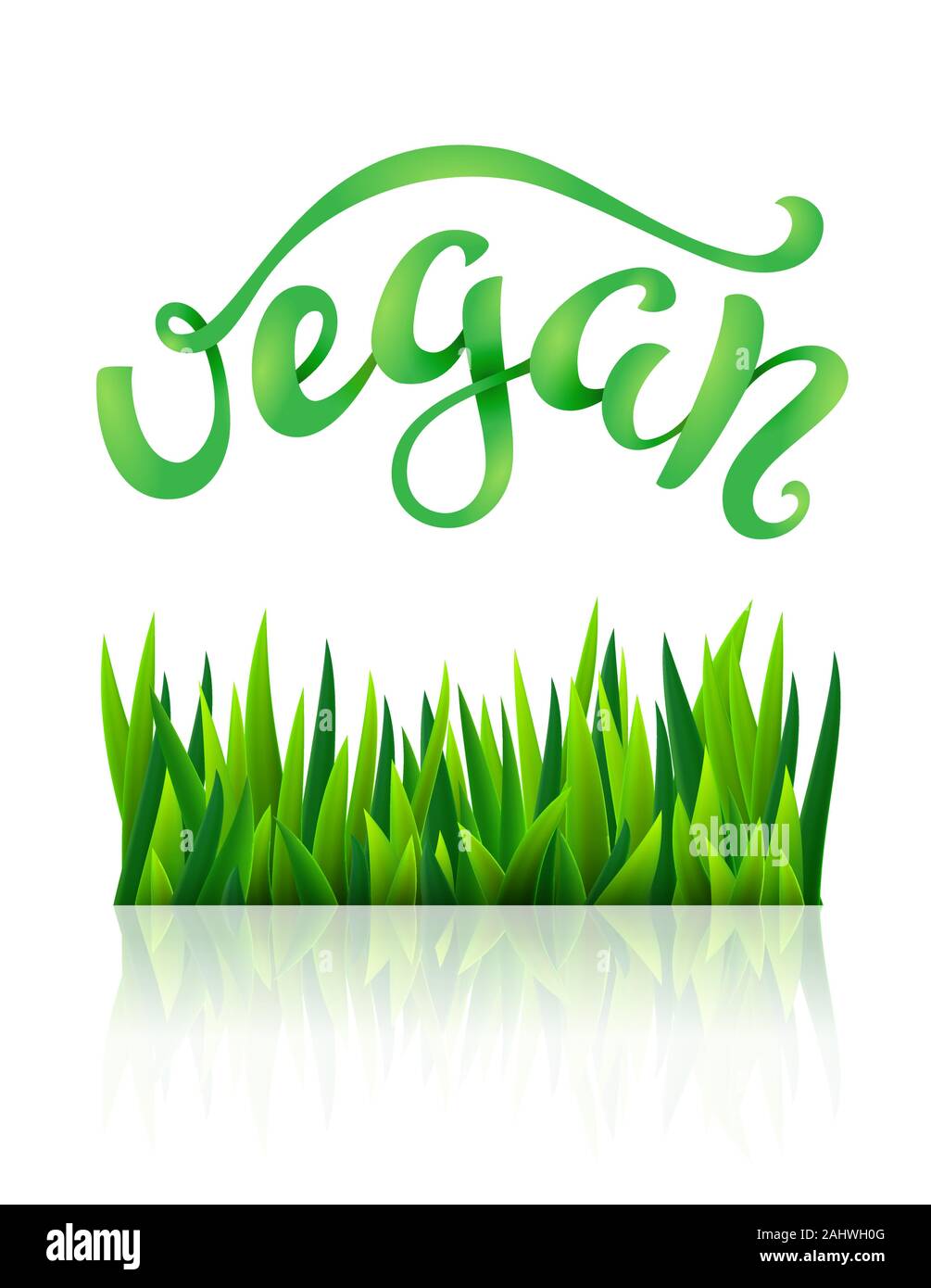 Vegan conceptual hand written phrase. Vector illustration. Stock Vector