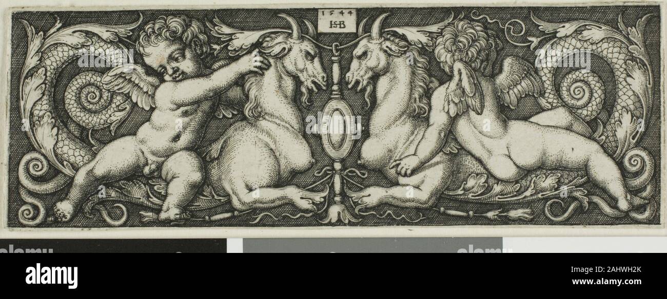 Two genii riding chimerical beasts hi-res stock photography and images ...