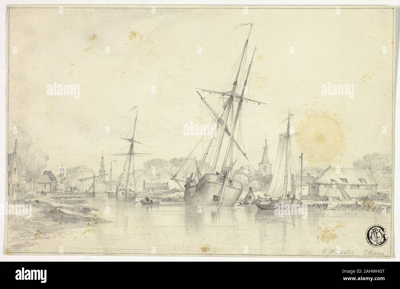 Edward William Cooke. Edam. 18401880. England. Graphite on ivory wove