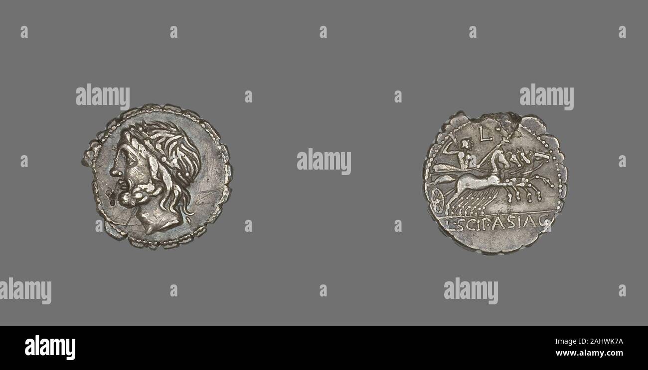 Ancient Roman. Denarius Serratus (Coin) Depicting the God Saturn. 106 ...