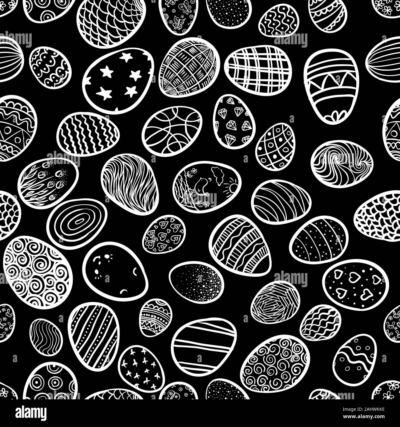 Seamless background for Happy Easter with eggs, vector illustration ...