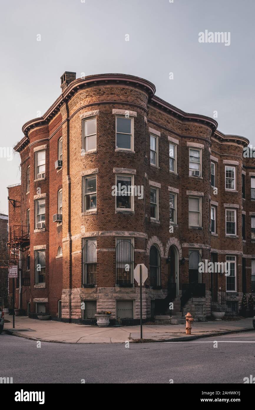 Brick row houses in Reservoir Hill, Baltimore, Maryland Stock Photo Alamy