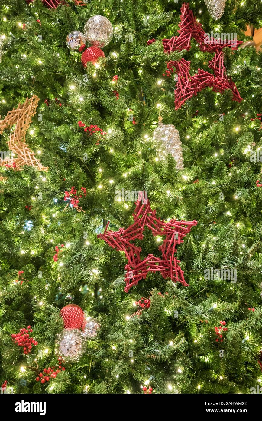 Real christmas tree decorated hi-res stock photography and images - Alamy