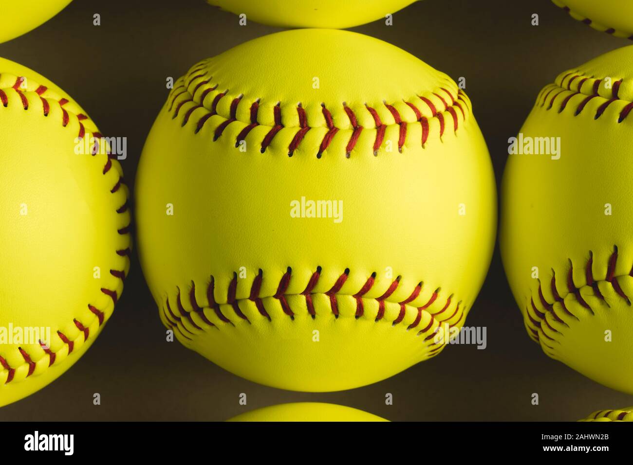fastpitch softball balls close up with nobody Stock Photo Alamy