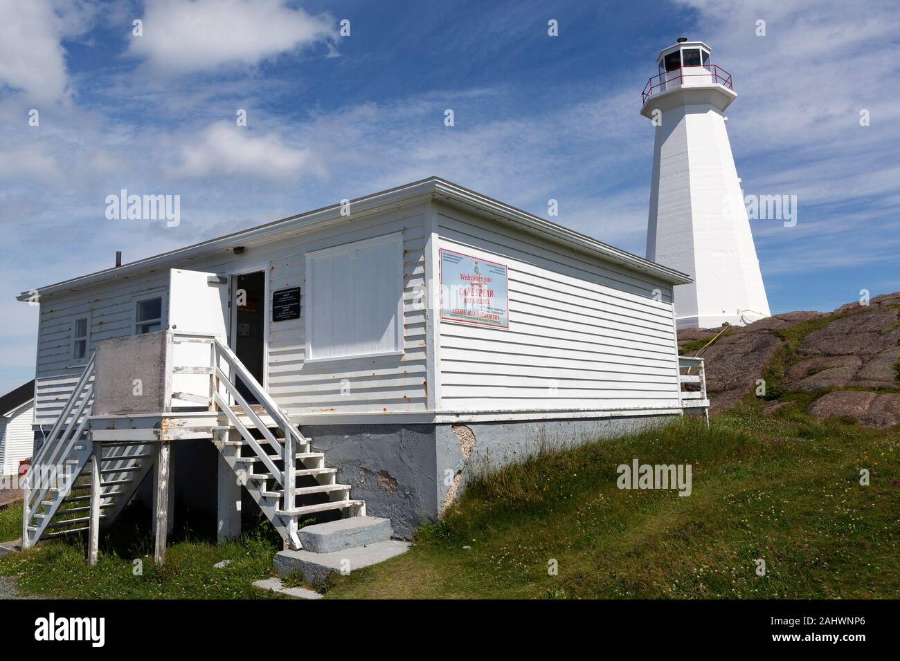 Art gallery by Cape Spear Lighthouse in Newfoundland and Labrador, Canada. Stock Photo