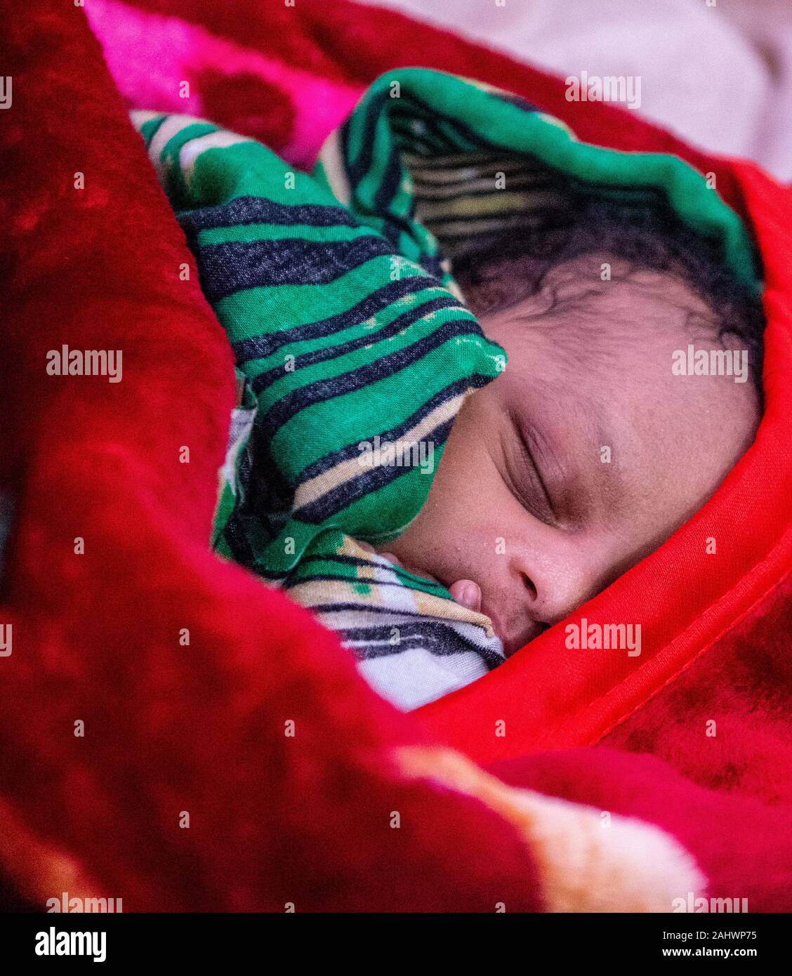New born baby, Gibiley, Somaliland Stock Photo