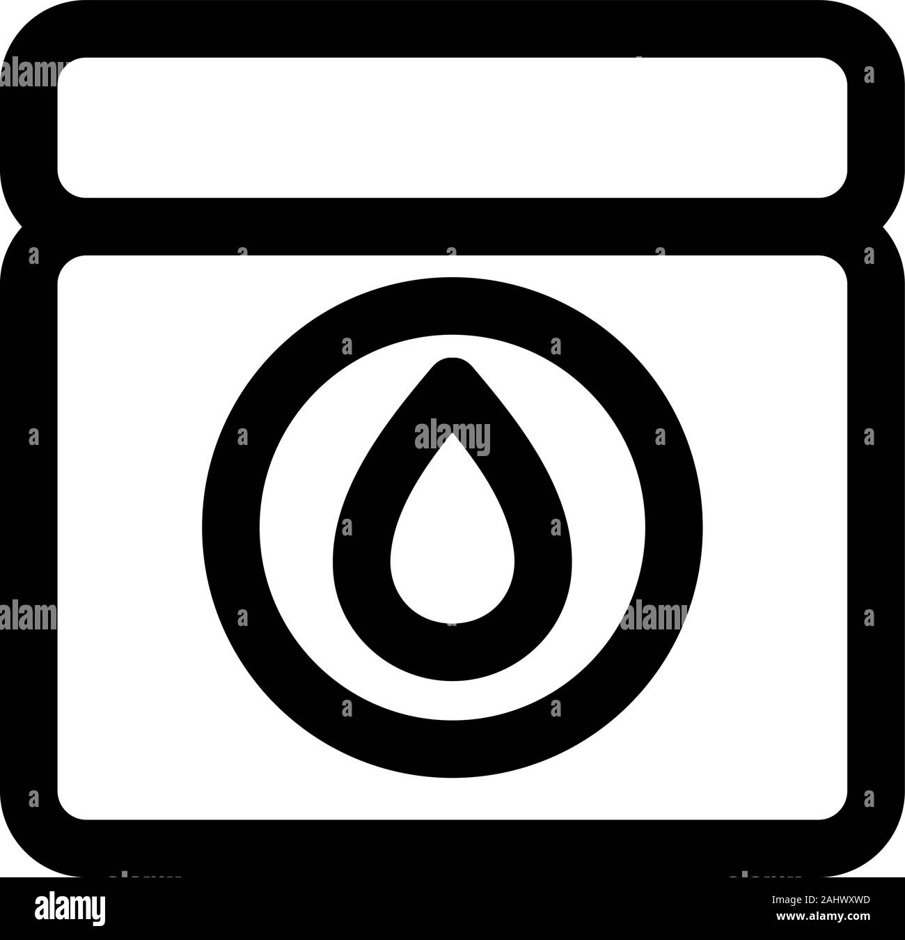 Moisturizing cream icon vector. Isolated contour symbol illustration ...