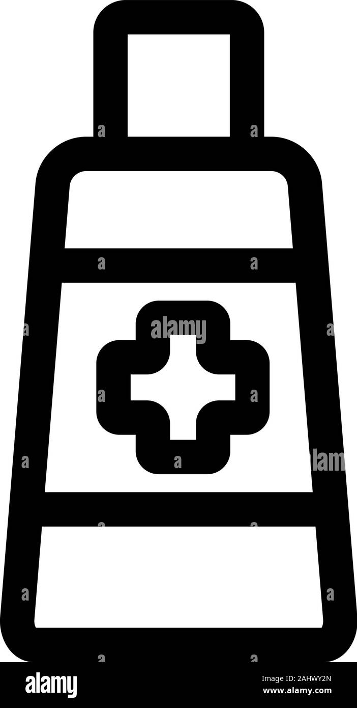 Protective cream icon vector. Isolated contour symbol illustration ...