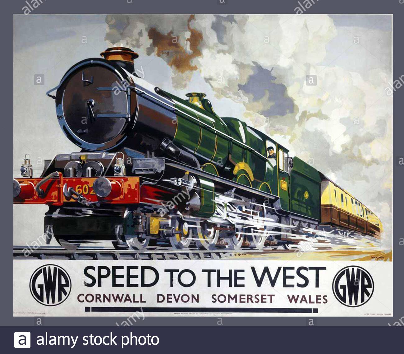 GWR NEWQUAY VINTAGE RAILWAY POSTER SUPERB QUALITY