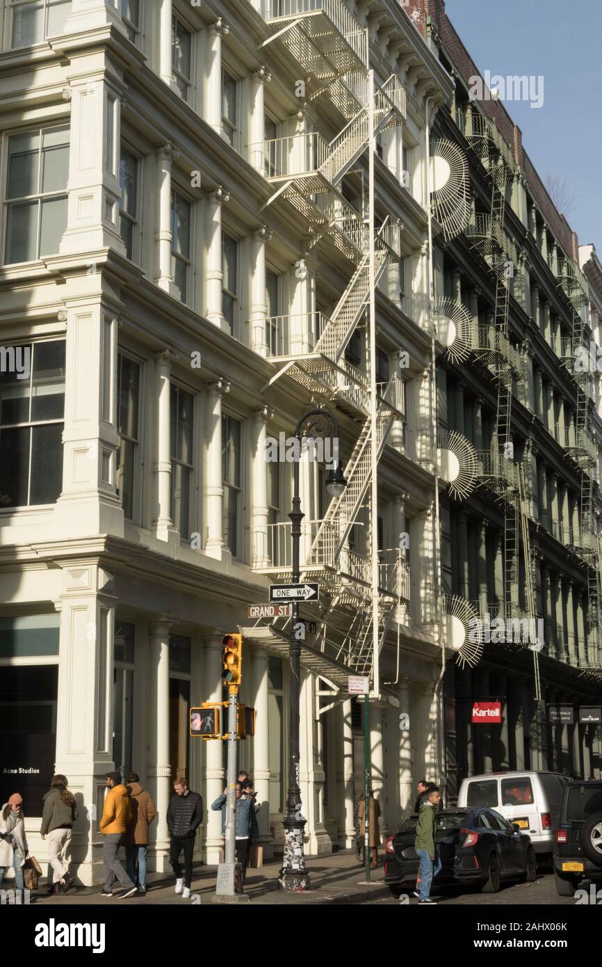 Building Facades on Greene Street in the SoHo Cast Iron Historic