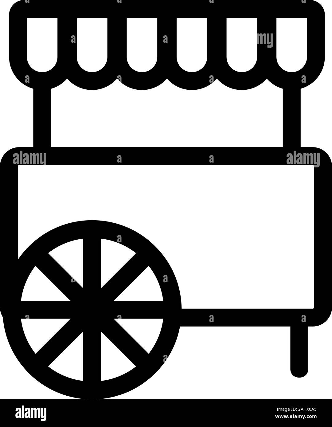 Circus cart icon vector. Isolated contour symbol illustration Stock Vector