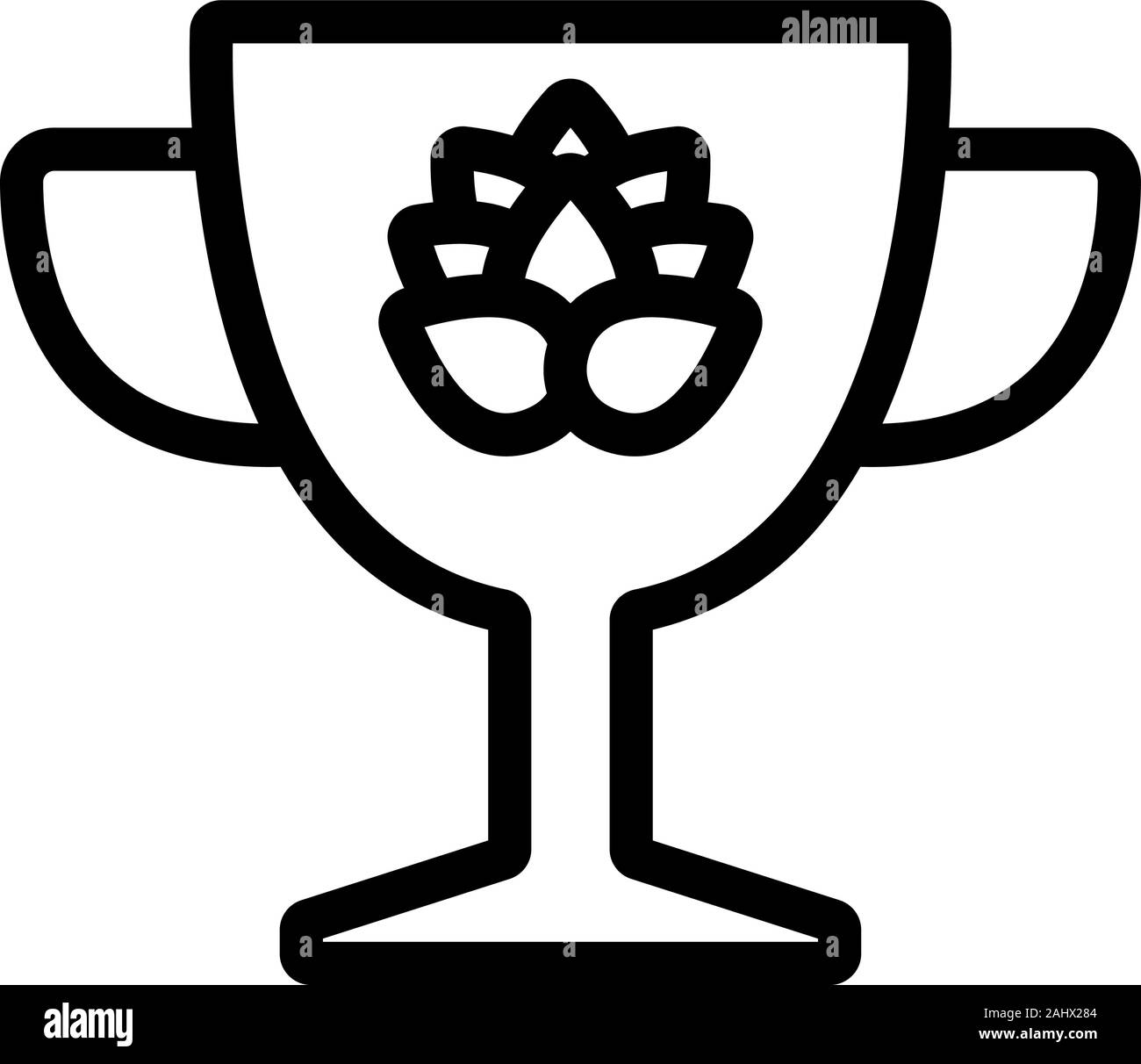 cup for beer icon vector. Isolated contour symbol illustration Stock Vector
