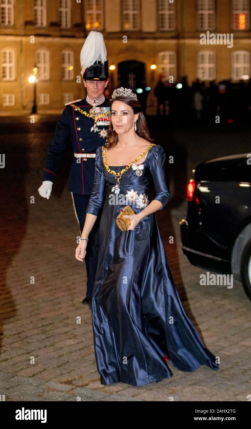 Copenhagen, Denmark. 01st Jan, 2020. HRH Prince Joachim and HRH Princess  Marie of Denmark arrive at Amalienborg Palace in Copenhagen, on January 1,  2020, to attend the New Years receptionCredit: Albert Nieboer/