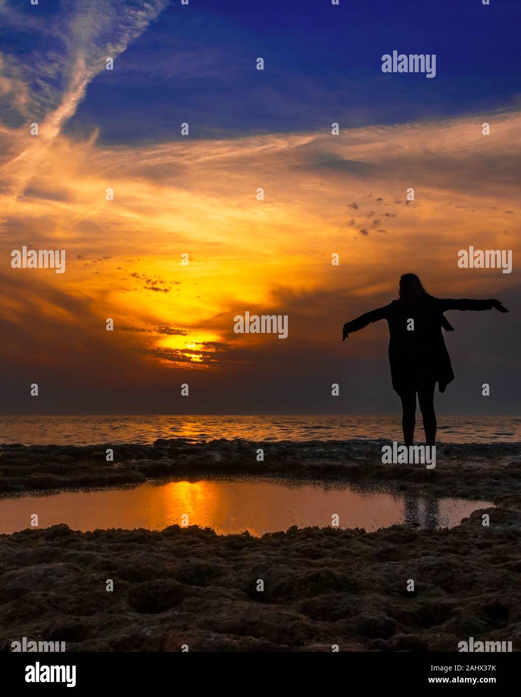 The amazing view during the sunset Stock Photo - Alamy