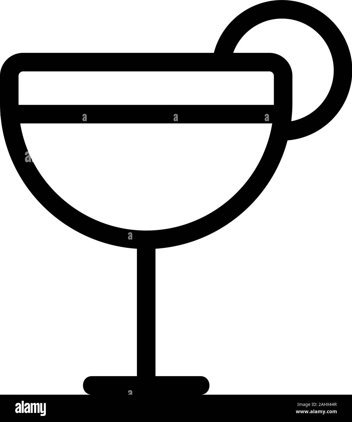 alcoholic cocktail icon vector. Isolated contour symbol illustration ...