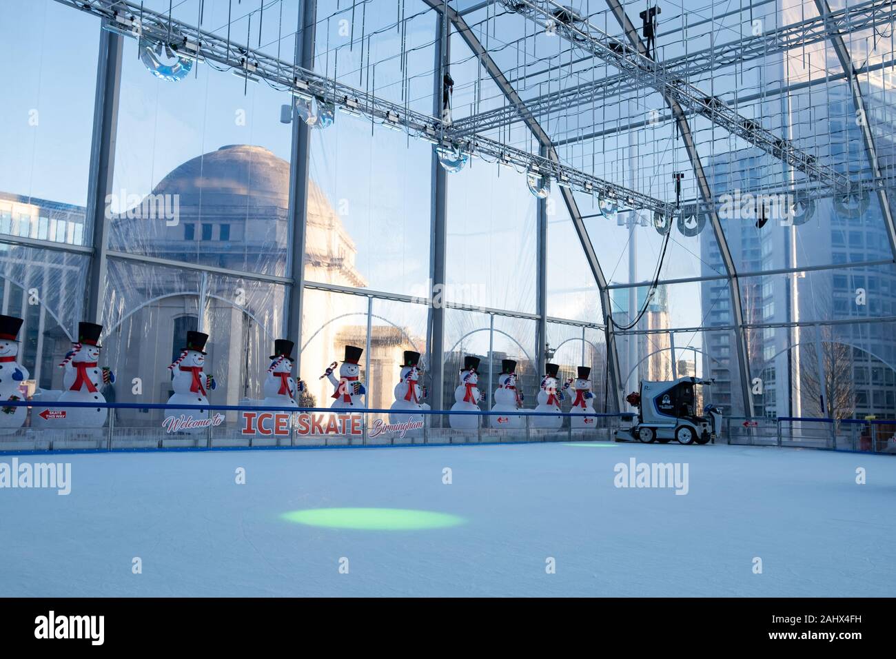 Ice Skate Birmingham is the UK's most popular and largest Ice Rink with a roof on it. Stock Photo