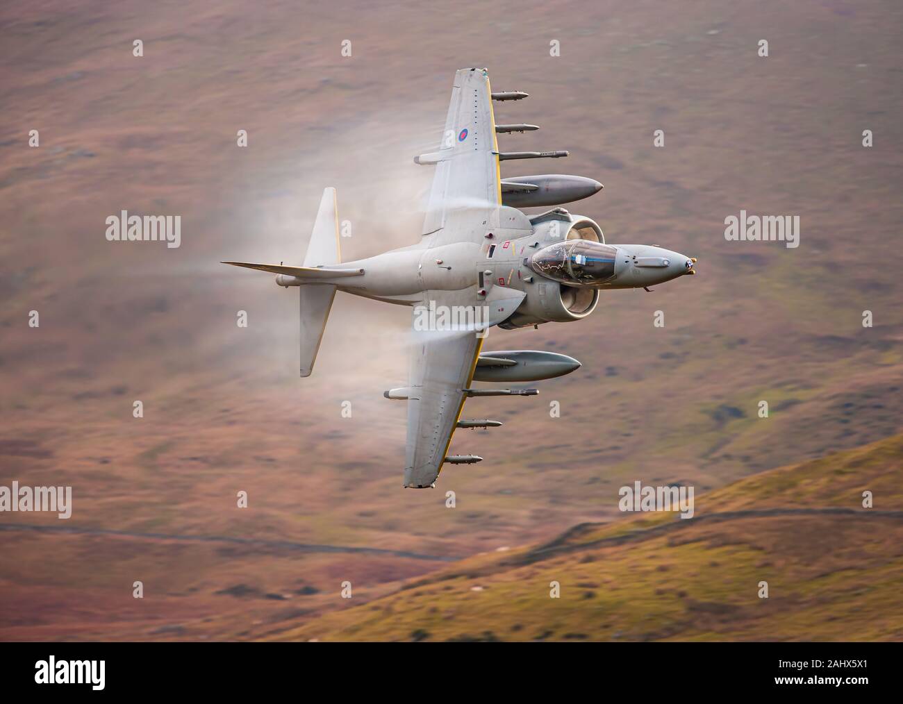Low flying aircraft Stock Photo