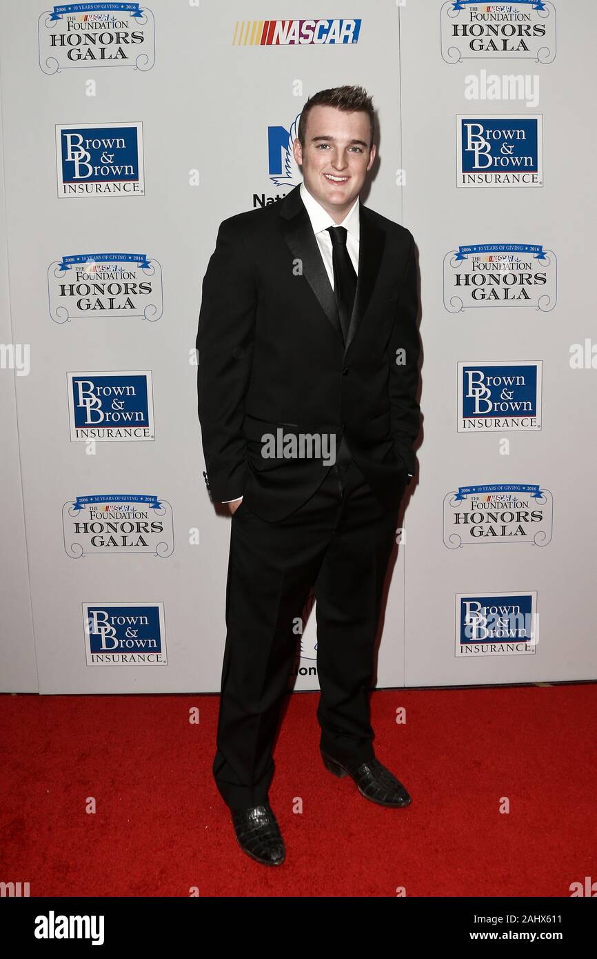 NEW YORK - SEPTEMBER 27: Ty Dillon attends the 2016 NASCAR Foundation Honors Gala at Marriott Marquis on September 27, 2016 in New York City. Stock Photo