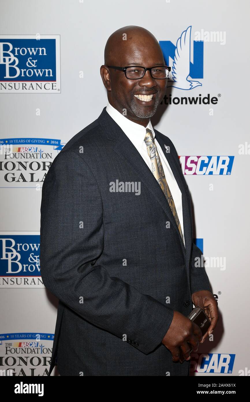 NEW YORK - SEPTEMBER 27: Larry Woodard attends the 2016 NASCAR Foundation Honors Gala at Marriott Marquis on September 27, 2016 in New York City. Stock Photo