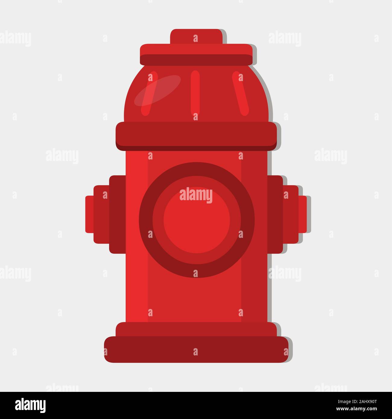 red hydrant water isolated vector illustration Stock Vector
