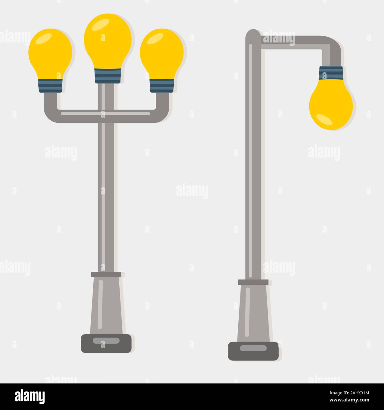 street light isolated on white background vector illustration Stock Vector