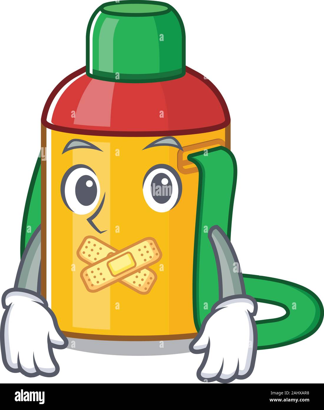 Kids water bottle Scroll mascot cartoon character design on silent gesture  Stock Vector Image & Art - Alamy