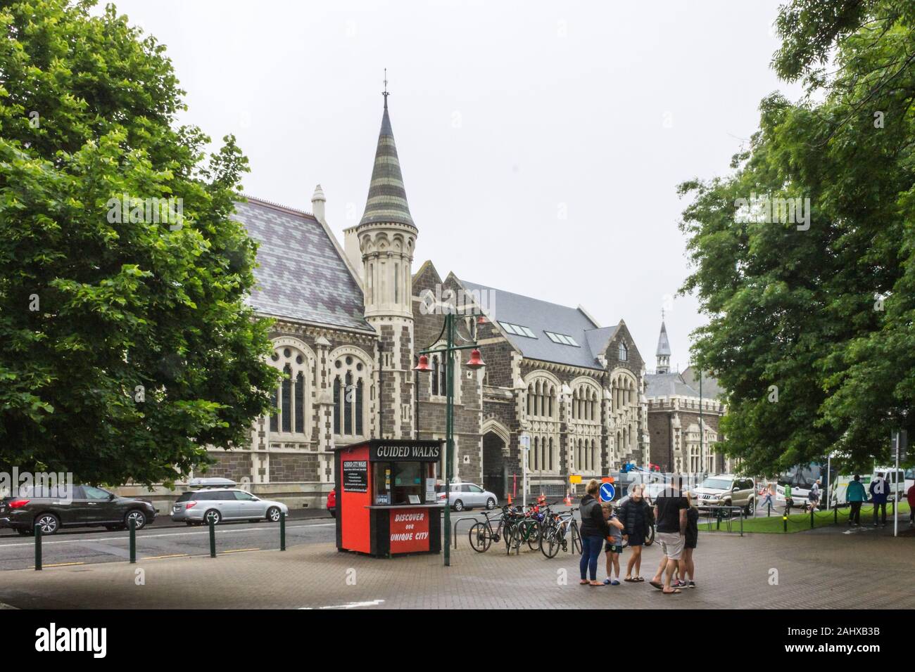 Christchurch, New Zealand - December 1st, 2018: Exterior view of Canterbury Museum located on Rolleston Avenue, Christchurch. Stock Photo