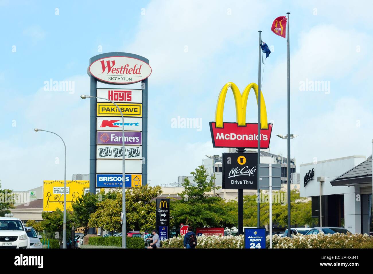 Christchurch, New Zealand - December 1st, 2018: Westfield Riccarton, is a large retail complex located in  the suburb of Riccarton. First opened in 19 Stock Photo