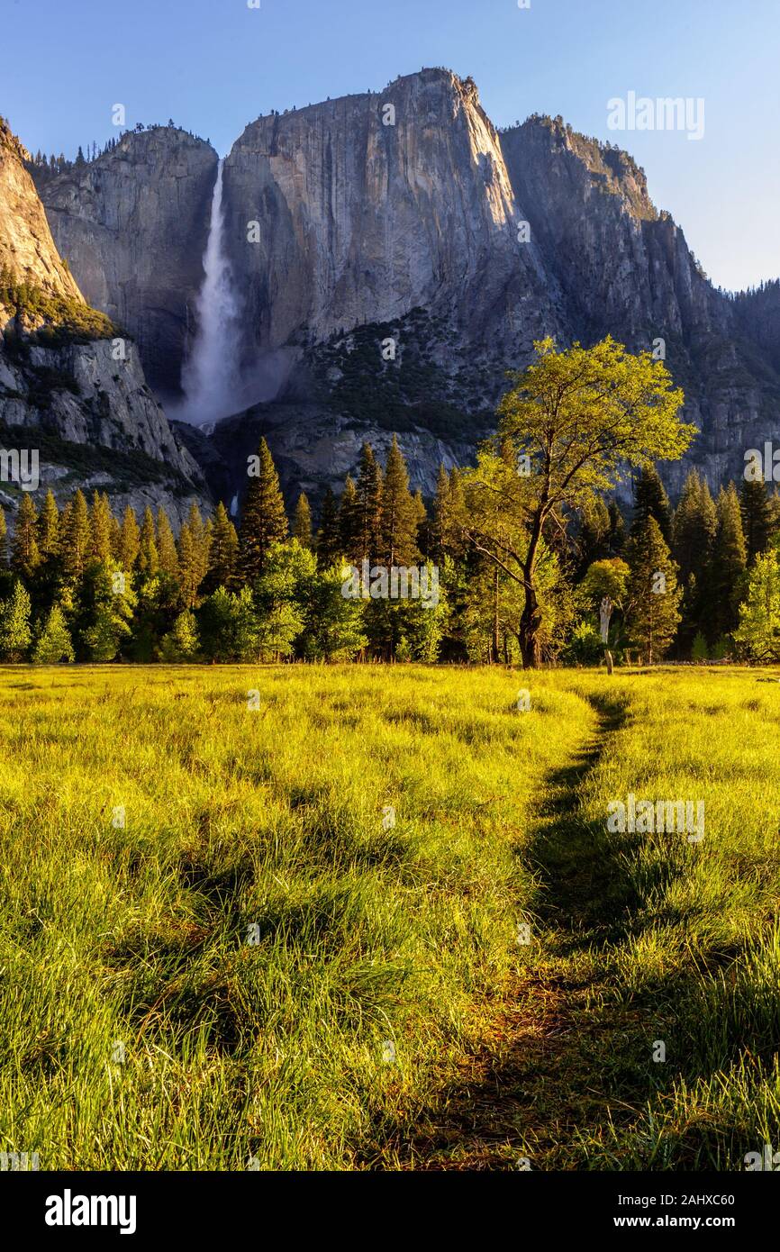 Path to Yosemite Falls Stock Photo Alamy