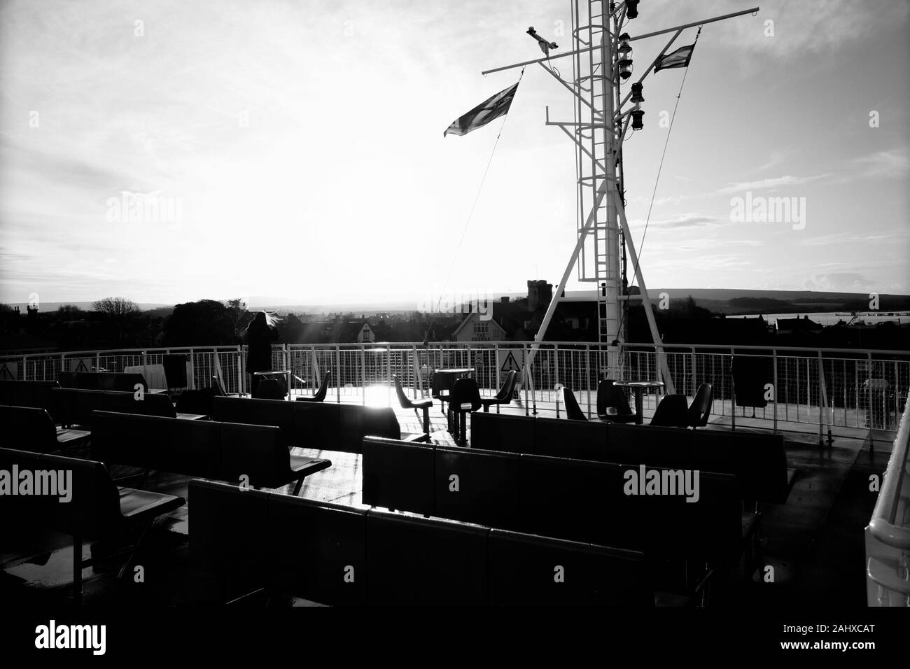 Lymington yarmouth car ferry Black and White Stock Photos & Images - Alamy