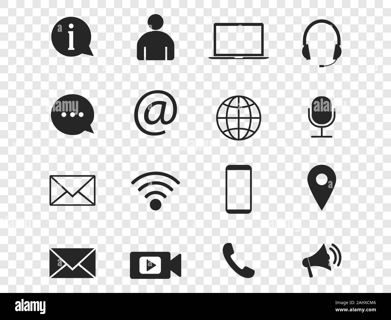 Contact Icon Set Vector Illustrations Flat Design Stock Vector Image And Art Alamy 